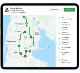 Pest control route optimization and daily scheduling