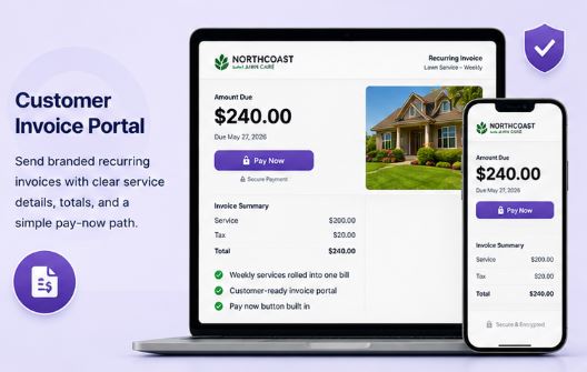 SimpleOps recurring customer invoice portal
